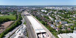 Der Ausbau der A81 ist schon weit gediehen.