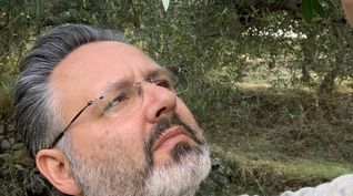 Nicos Psaltiras in seinem Oliven-Hain im Taygetos-Gebirge.