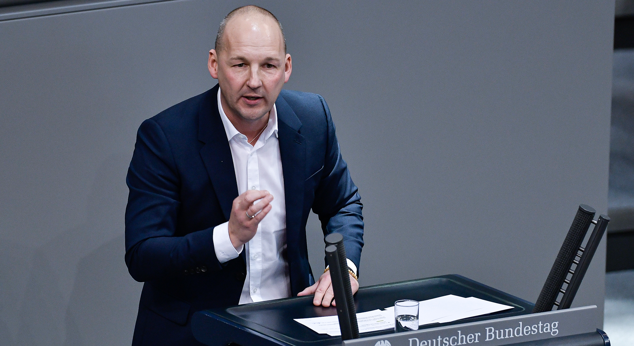 Marc Biadacz bei einer Debatte im Bundestag.       Bild: Wittig/z