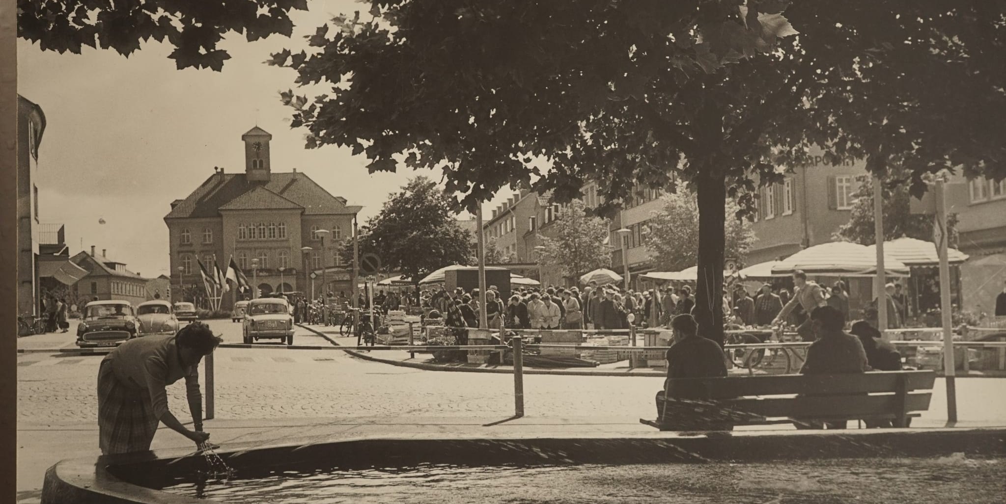 Blick auf Sindelfinger Marktplatz
