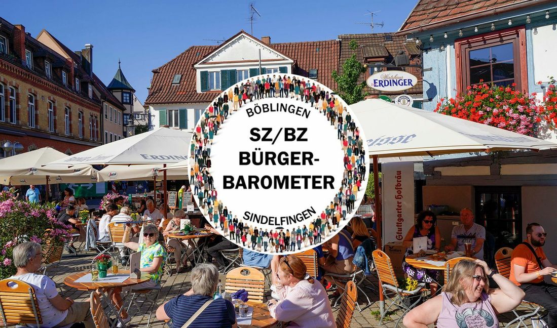 Der Wettbachplatz ist nach wie vor ein beliebter Publikumsmagnet in Sindelfingen. Auch hier dürfen sich die Gastronomen nach den Corona-Jahren über einen starken Zulauf an Gästen freuen. Bilder: Dettenmeyer/Grafiken: Teufel