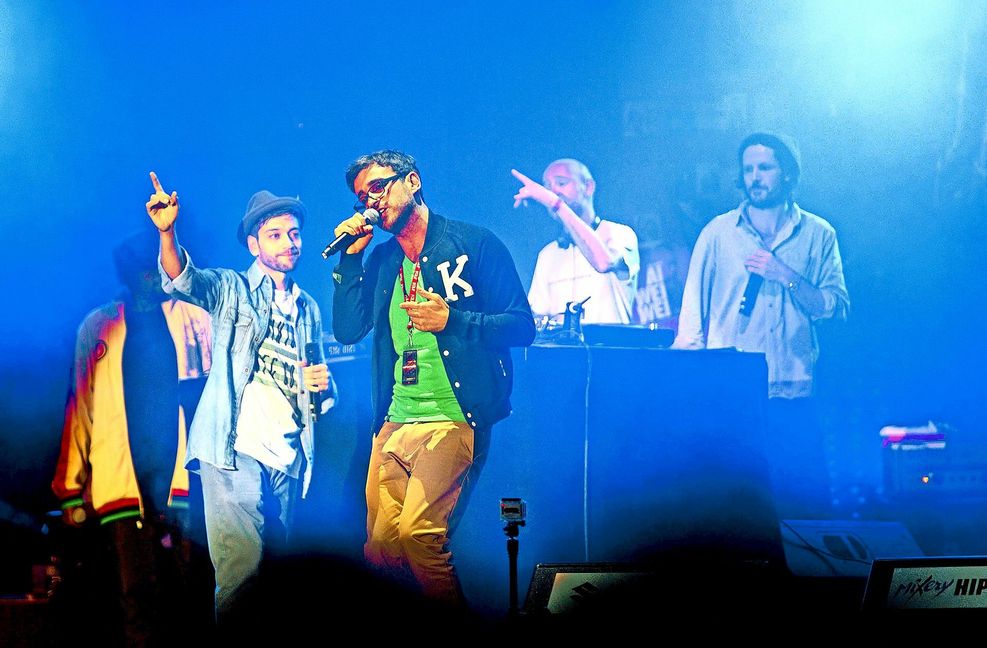 Wasilios Ntuanoglu (Bildmitte), hier bei einem Auftritt bei den Hip-Hop-Open 2012,  hat den offenen Brief initiiert.