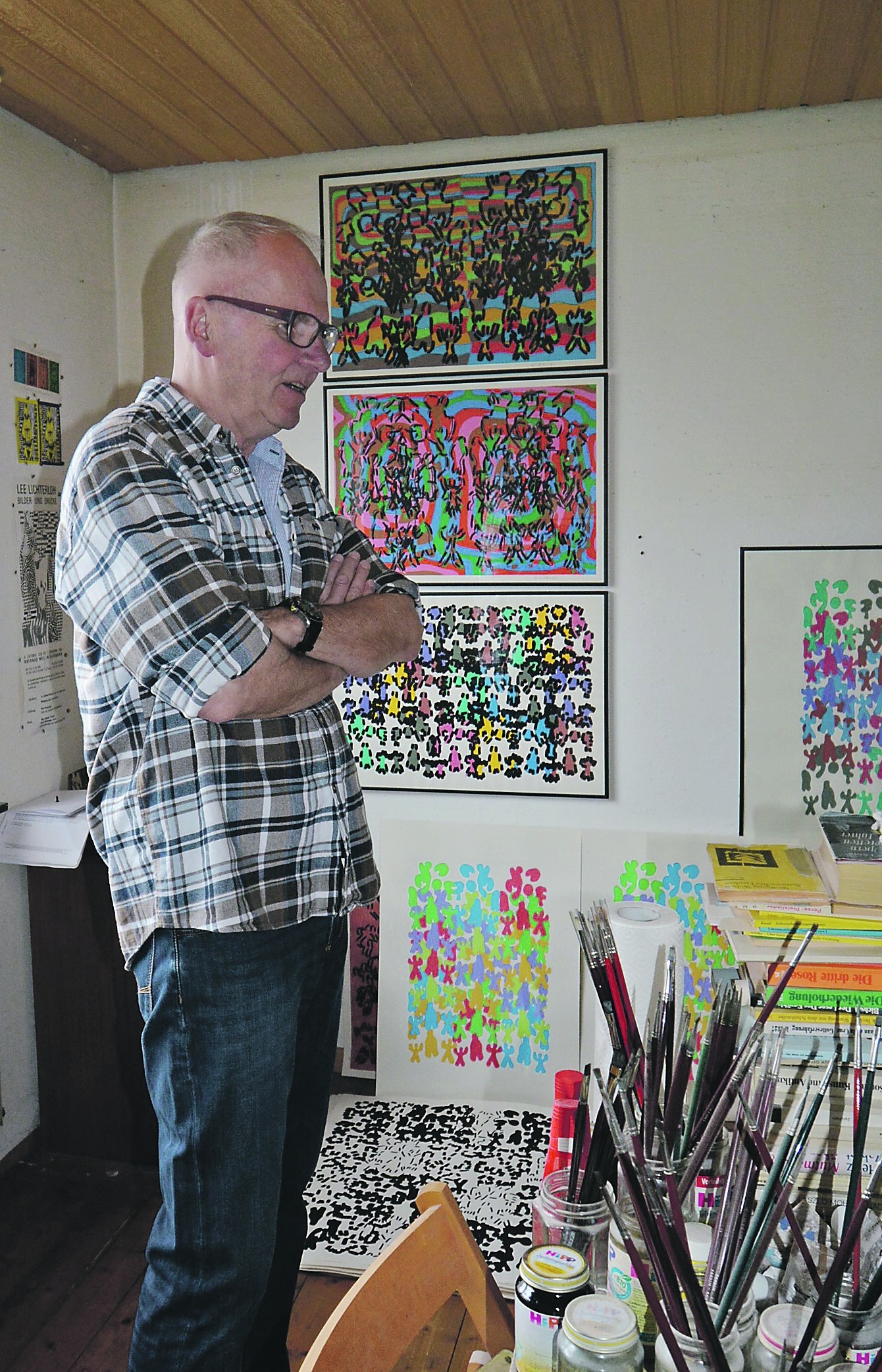 Lee Lichterloh in seinem Böblinger Atelier. Bild: Schilpp