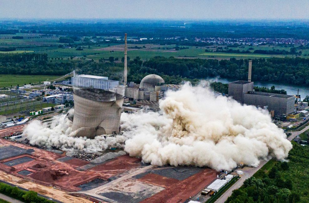 Im Rückbau begriffen: der Doppelreaktor der EnBW in Philippsburg Foto: dpa/Daniel Maurer