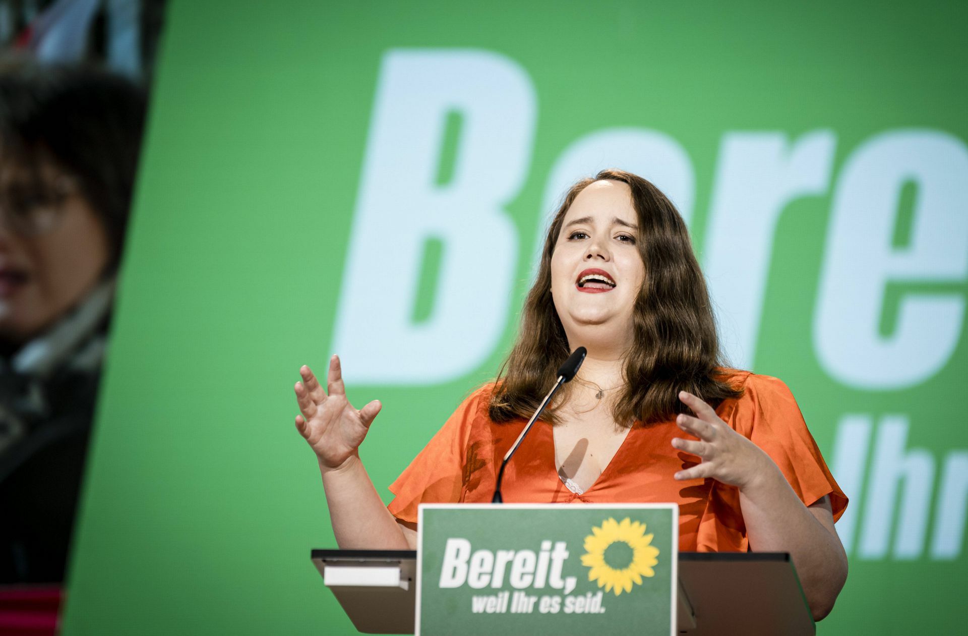 Ricarda Lang tritt zur Wahl als Parteichefin an.