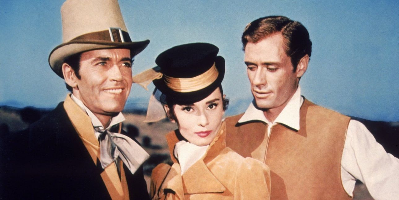 Henry Fonda, Audrey Hepbrun und Mel Ferrer in „Krieg und Frieden“.