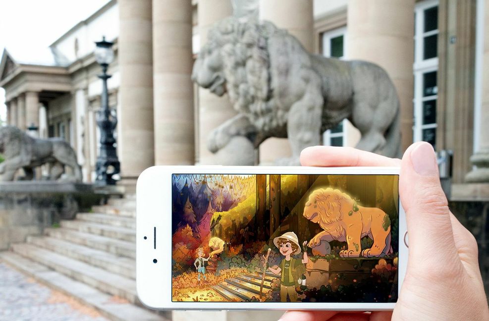 Im Rosenstein-Museum können Kinder auch mit einer Gaming-App auf Expedition gehen.
