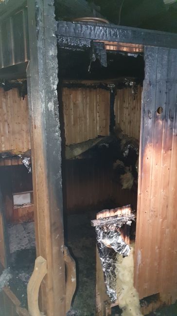 Vermutlich der Bandherd: Die Sauna im Keller.   Bild: Wegner