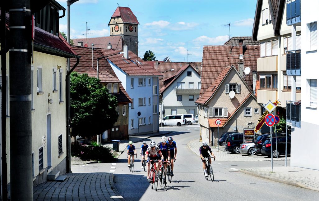 Anstieg in der Alten Stuttgarter Straße in Magstadt.