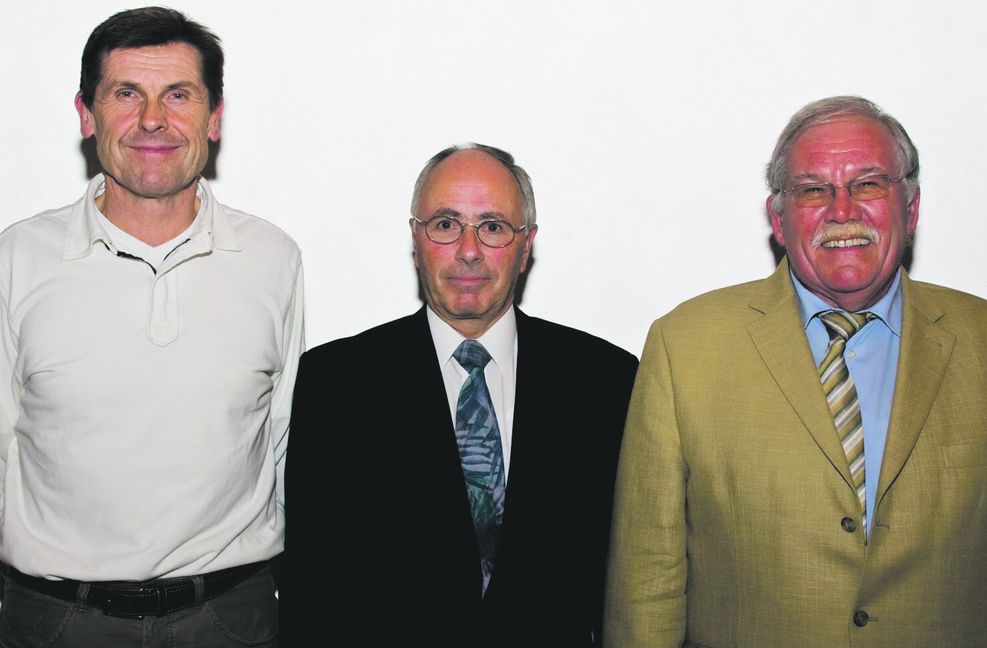 Vorstands-Trio mit Langzeit-Engagement: Gerhard Jäger, Rolf Boger und Klaus Schlereth (hier bei ihrer Wahl im Jahr 2008). Bild: Richter/A