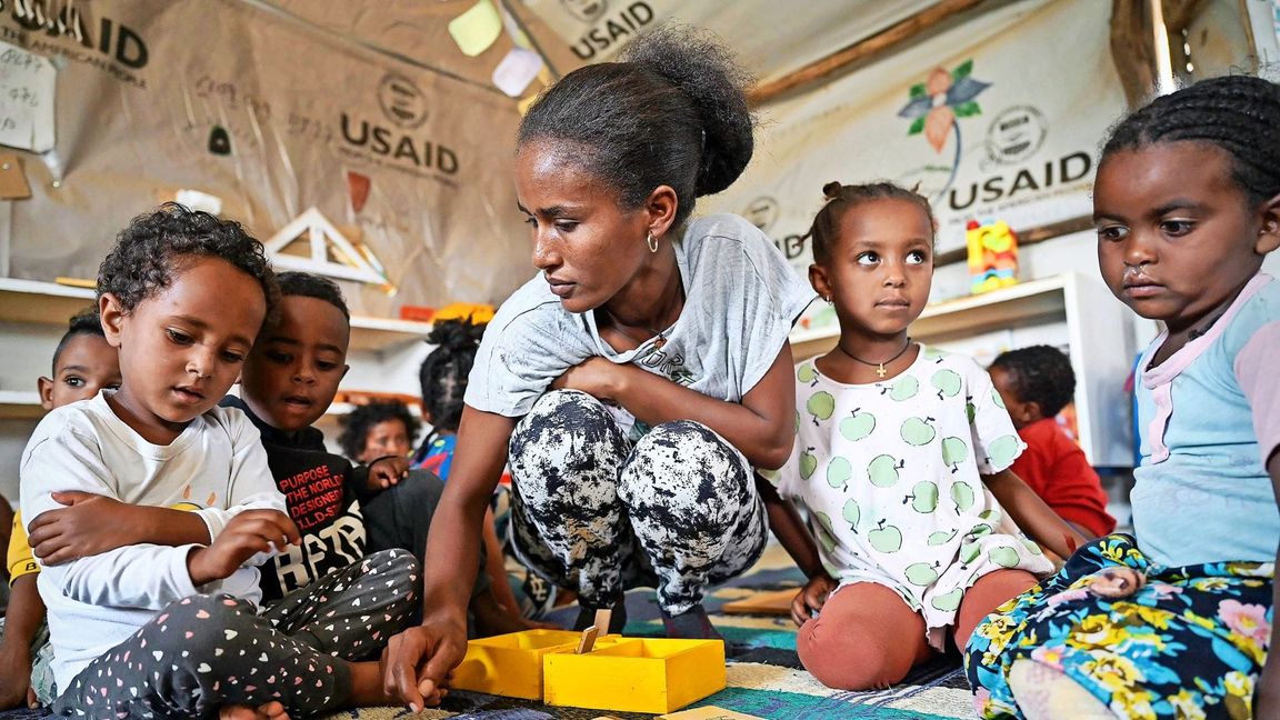 In Äthiopien – hier ein Flüchtlingscamp –  sind wegen des Krieges viele Menschen auf Hilfe angewiesen.  Foto: imago/
Joerg Boethling