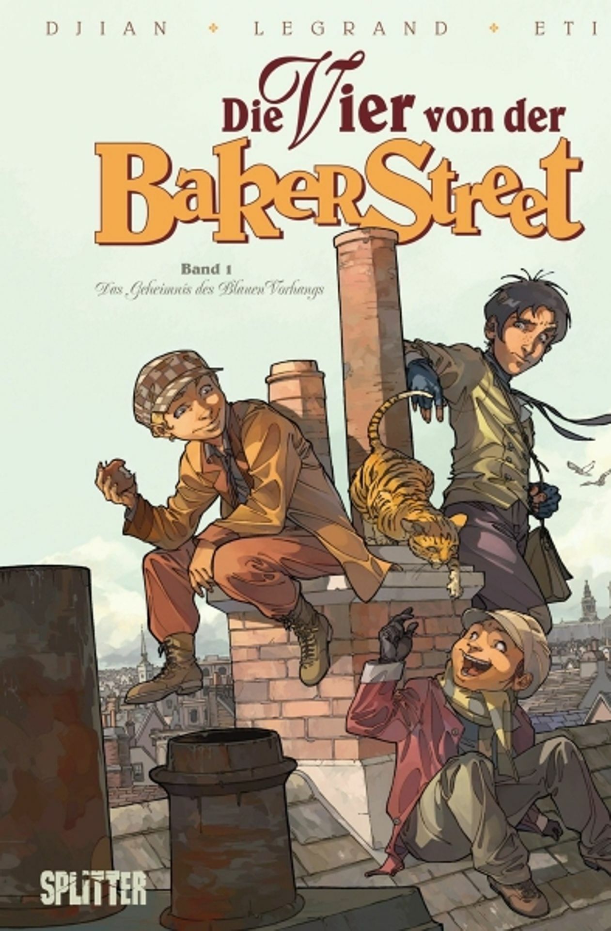 Comic-Cover der Reihe „Die Vier von der Baker Street“ Foto: Bild: Splitter-Verlag