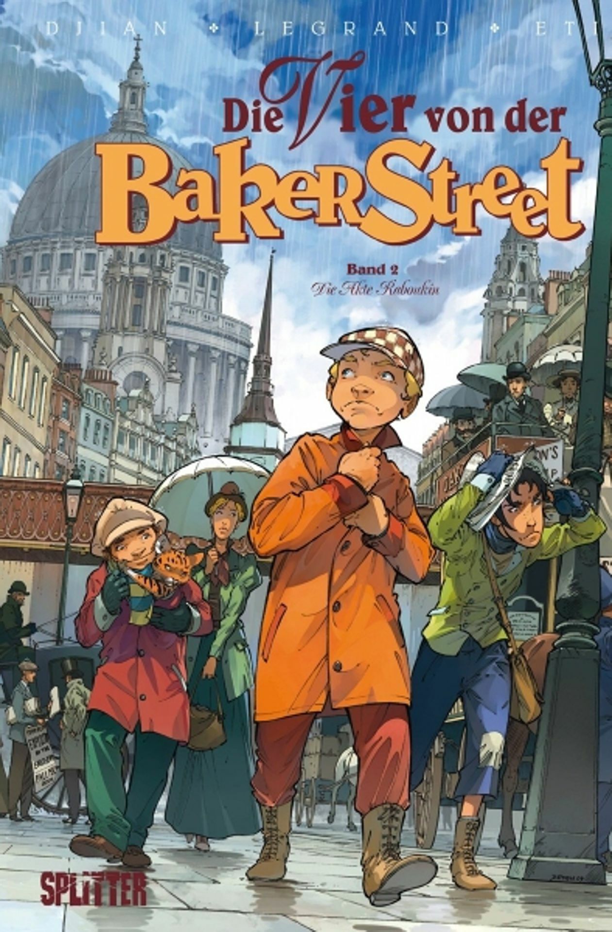 Comic-Cover der Reihe „Die Vier von der Baker Street“ Foto: Bild: Splitter-Verlag