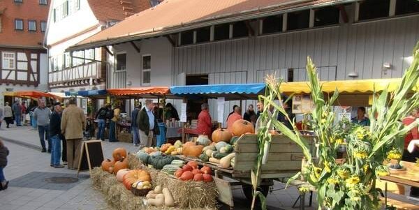 Herbstliche Genüsse beimBauernmarkt in Weil der Stadt.