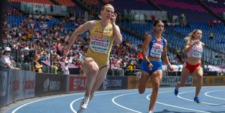 Jessica-Bianca Wessolly, hier bei ihrem Start bei der EM 2024 in Rom. Dort erreichte die Sindelfingerin das Halbfinale über die 200 Meter.