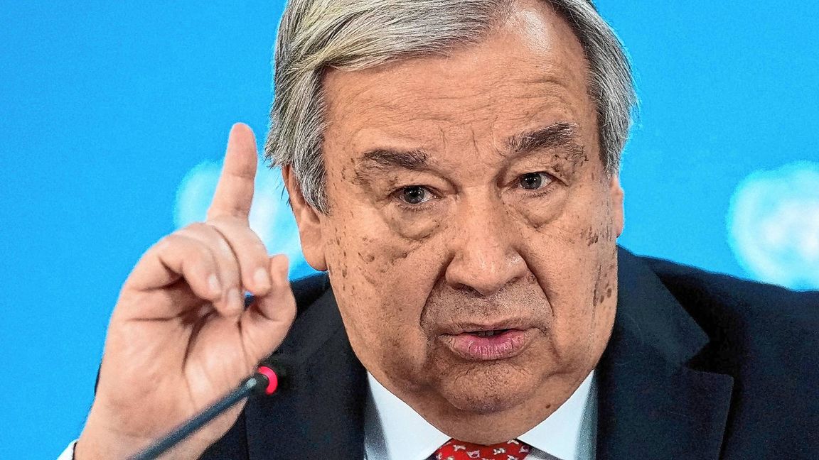 Chaos und Gesetzlosigkeit verhindern nach den Worten von UN-Generalsekretär Guterres die Verteilung humanitärer Hilfe im Gazastreifen.