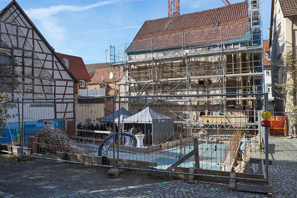 Sindelfingen: Baustart des Wohnstätten-Projekts Traube. 5,9 Millionen Euro für ein neues Juwel. Bild: Heiden
