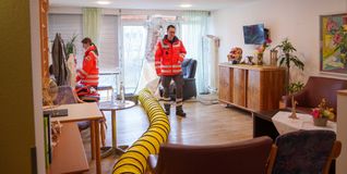 Das Deutsche Rote Kreuz sorgt für schnelle Hilfe.