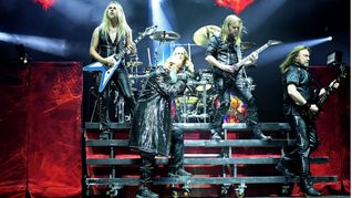 Judas Priest  in  London im vergangenen März:   Richie Faulkner, Rob Halford, Scott Travis, Andy Sneap and Ian Hill (v.l.).