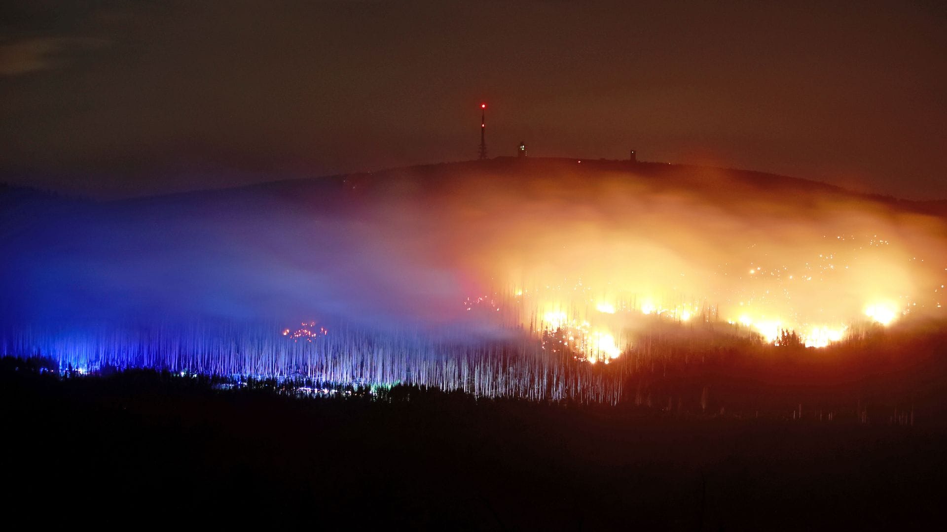 Die Waldbrände im Harz rund um den Brocken haben eine Länge von 1000 Metern erreicht (Foto aktuell).