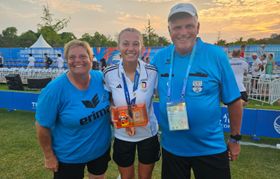 Gärtringer Trio: Nicky Heldmaier (links) und Olaf Niemann mit Ann-Katrin Motteler, die mit dem deutschen Team Bronze holte.