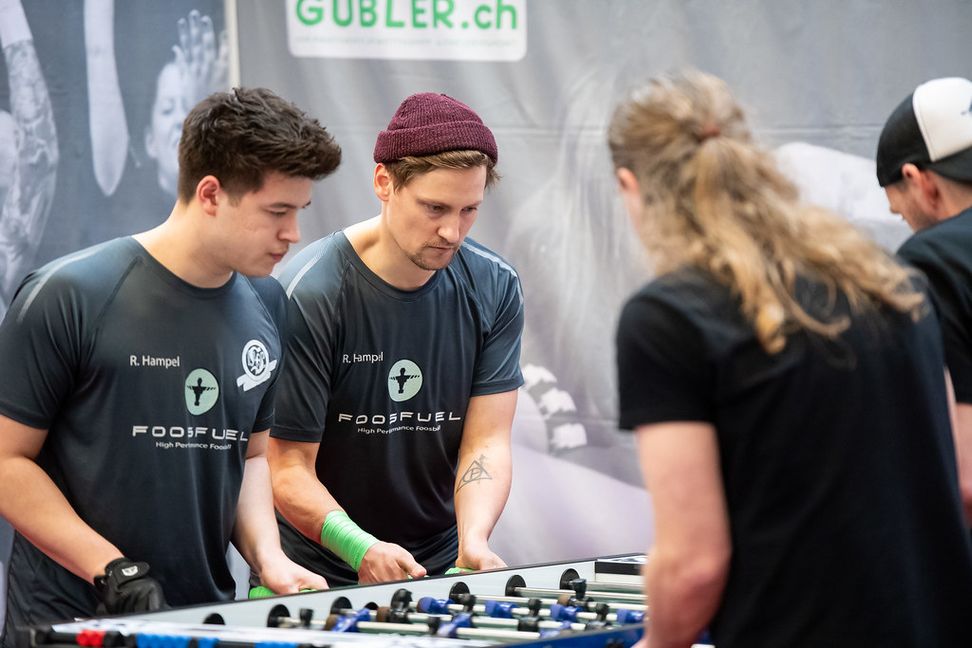 Volle Konzentration: Der Sindelfinger Raphael Hampel (links) und sein Augsburger Partner Christian Müller.