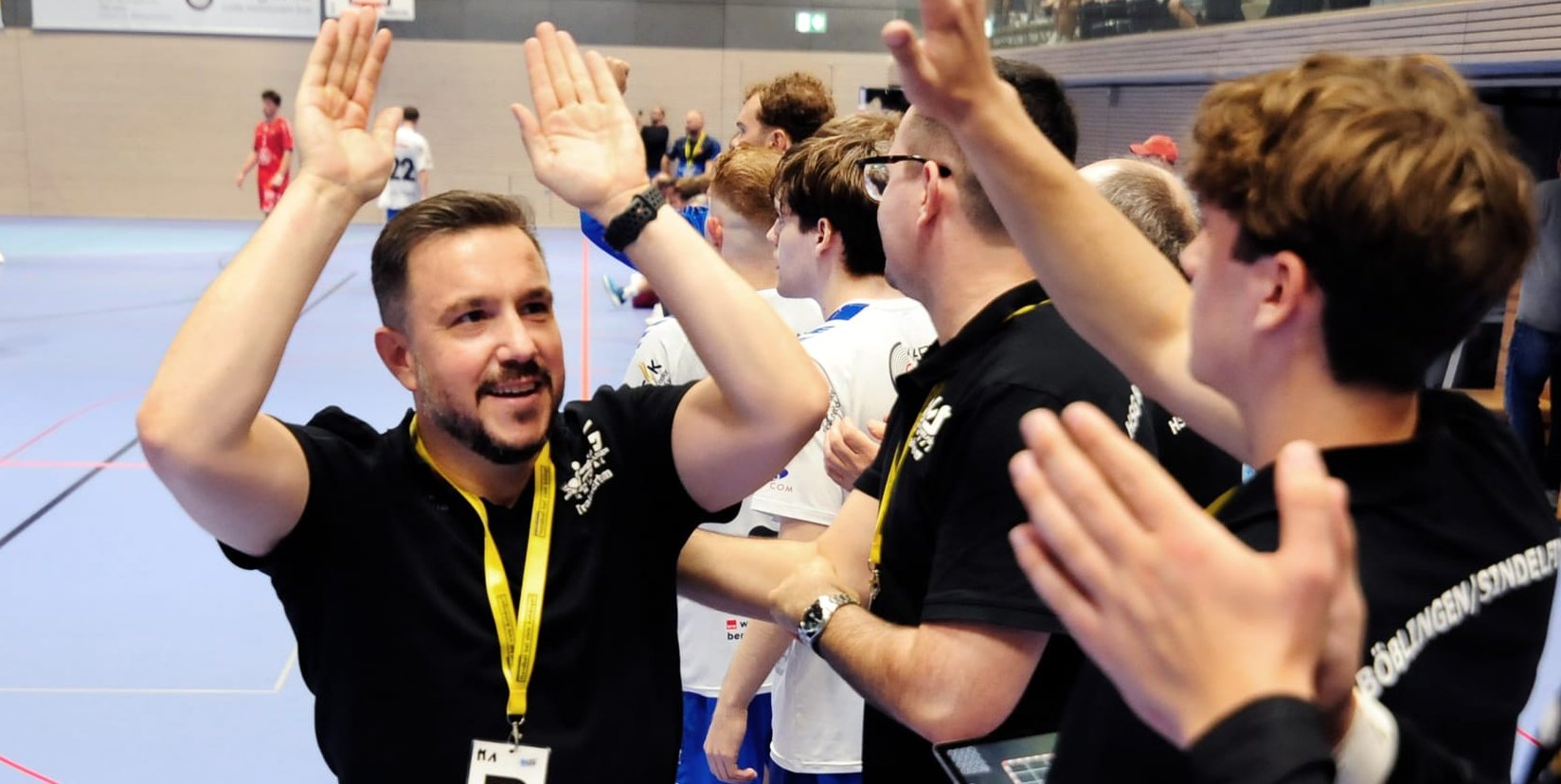 Trainer Vito Cece und die Handballmänner der HSG Böblingen/Sindelfingen sind hervorragend aus den Startlöchern gekommen.
