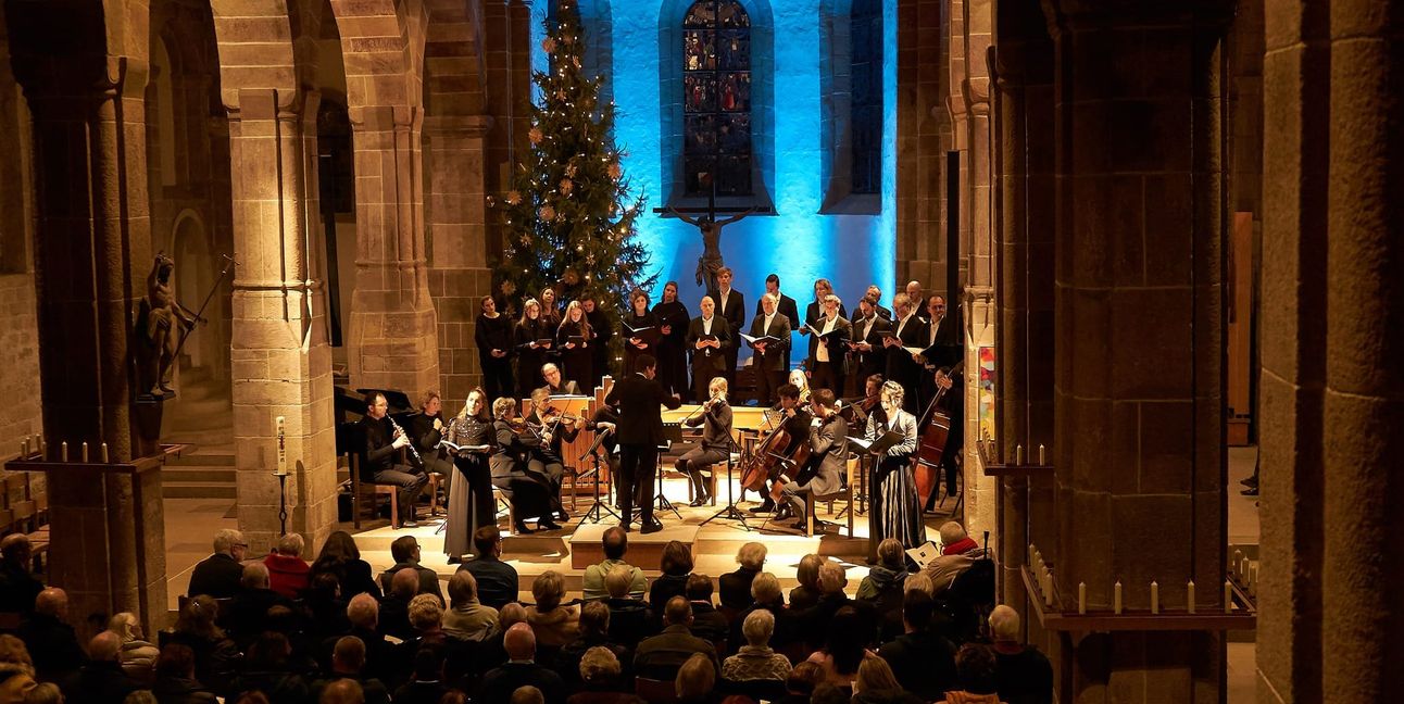 Das Sindefinger Vokalkabinett in der Martinskirche bei der „Messiah“-Aufführung. Bild: Heiden