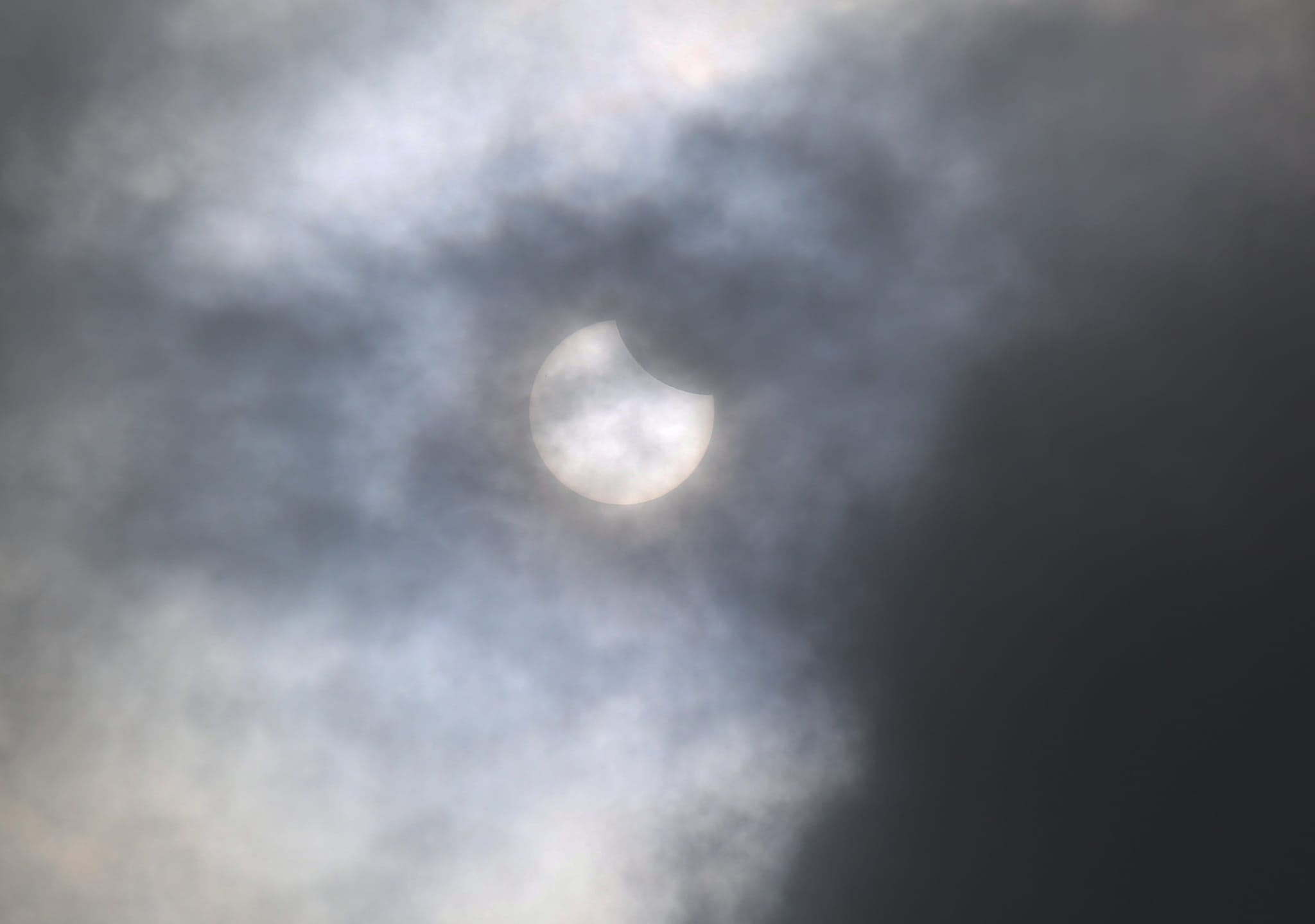 Partielle Sonnenfinsternis, fotografiert von SZ/BZ-Leserin Karoline Kölmel.