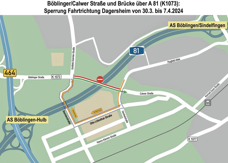 So verläuft die Umleitung.