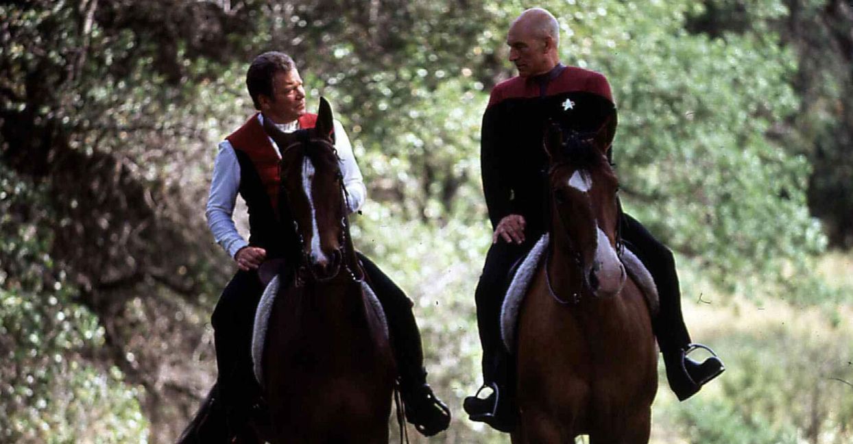 William Shatner und Patrick Stewart in „Treffen der Generationen“.