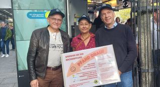 Von links: Lions-Präsident Karl Heinz Belser, Dr. Margarete Steinhart, Past-Präsident Peter Röhm.