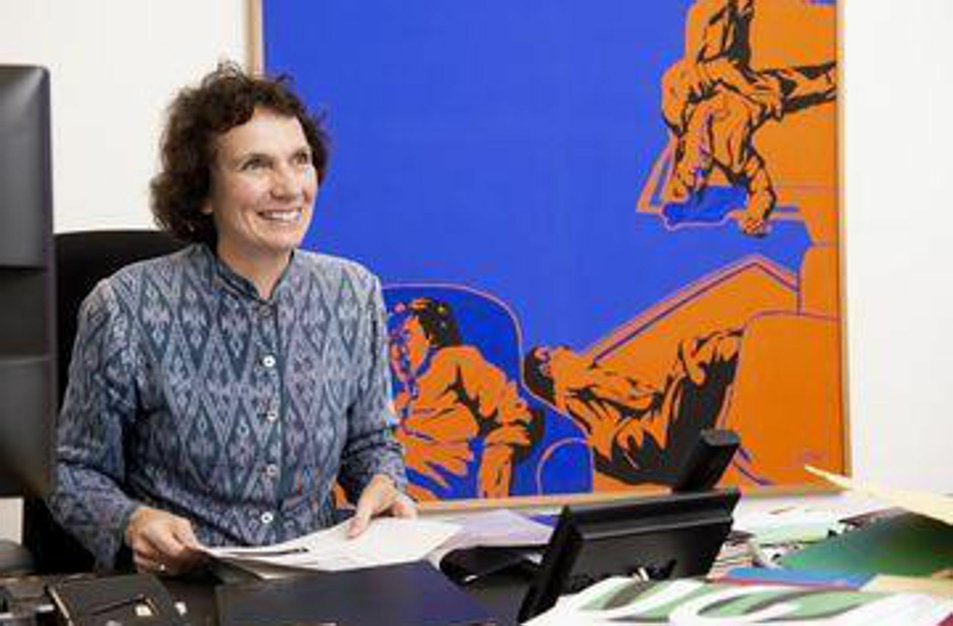 „Banksy  hat der Staatsgalerie ein neues Publikum erschlossen“, sagt Direktorin Christiane Lange.
 Foto: Staatsgalerie/Oliver Krö..