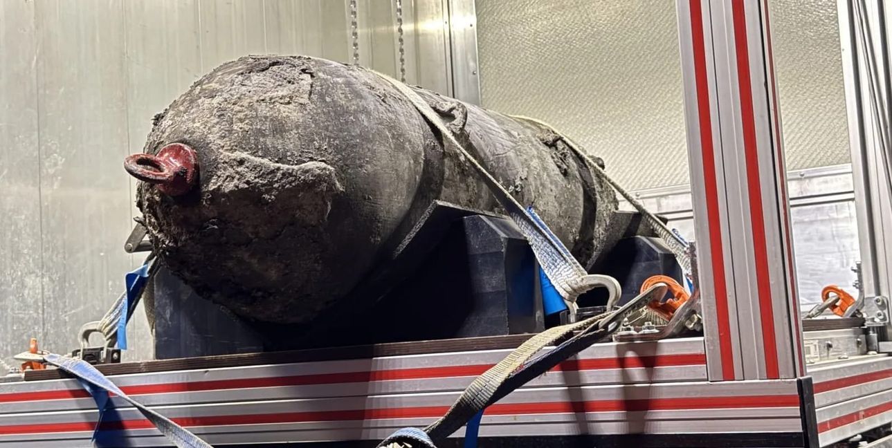 Diese 250 Kilogramm schwere Weltkriegsbombe wurde im Juli entdeckt. Bild: Dettenmeyer/A
