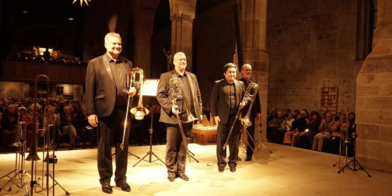 Das Posaunenquartett Opus 4 in der Sindelfinger Martinskirche.