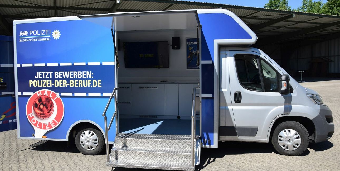 Kommende Woche sind die die Einstellungsberater des Polizeipräsidiums Ludwigsburg im Kreis Böblingen unterwegs.