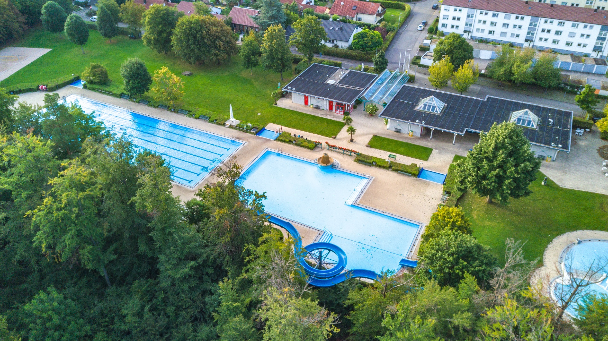 waldfreibad holzgerlingen luftbild drohnenbild