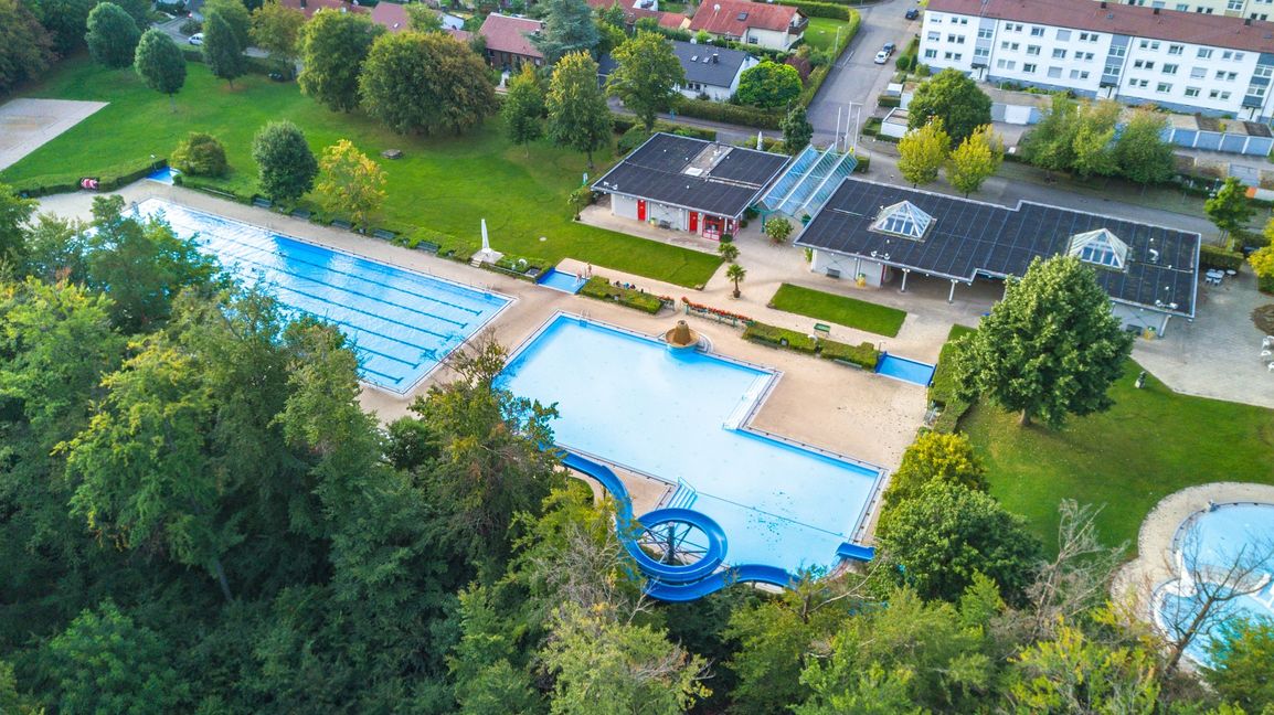 waldfreibad holzgerlingen luftbild drohnenbild