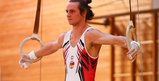 Julius Hottmann zeigte an den  Ringen einen starke Leistung.