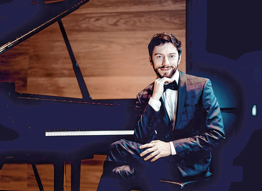 Pianist Philipp Scheucher musiziert in der Böblinger Kongresshalle.   Bild: Andrej Grilc