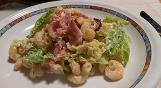 Wirsing mit Käserahm.