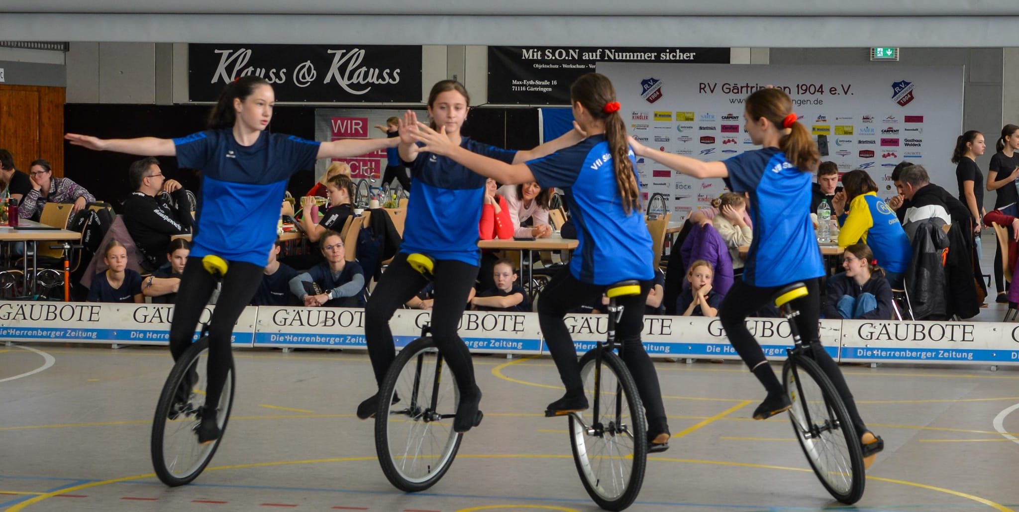 Der Sindelfinger Vierer II qualifiziert sich mit dem dritten Platz in Gärtringen für die Württembergische Meisterschaft in der hemischen Sporthalle Stadtmitte. Bild: Andreas Hönig
