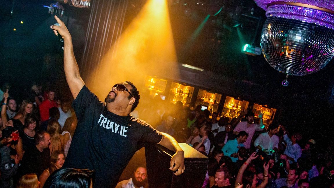 US-Rapper Fatman Scoop bei einem Konzert in Las Vegas 2014.