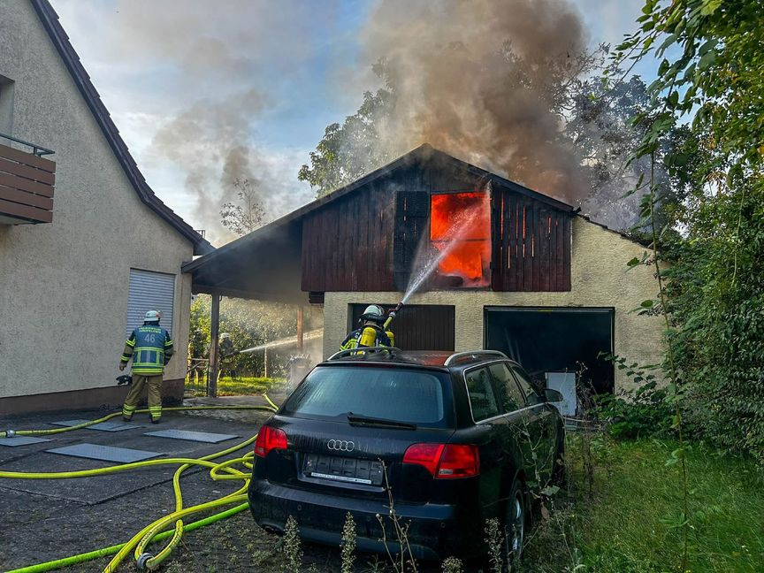 Scheunenbrand in Öschelbronn.