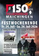 Mit diesem Plakat wirbt die Maichinger Wehr fürs Festwochenende.