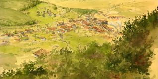 So könnte das römische Sindelfingen vor rund 1800 Jahren ausgesehen haben. (mit freundlicher Genehmigung des Zeichners).