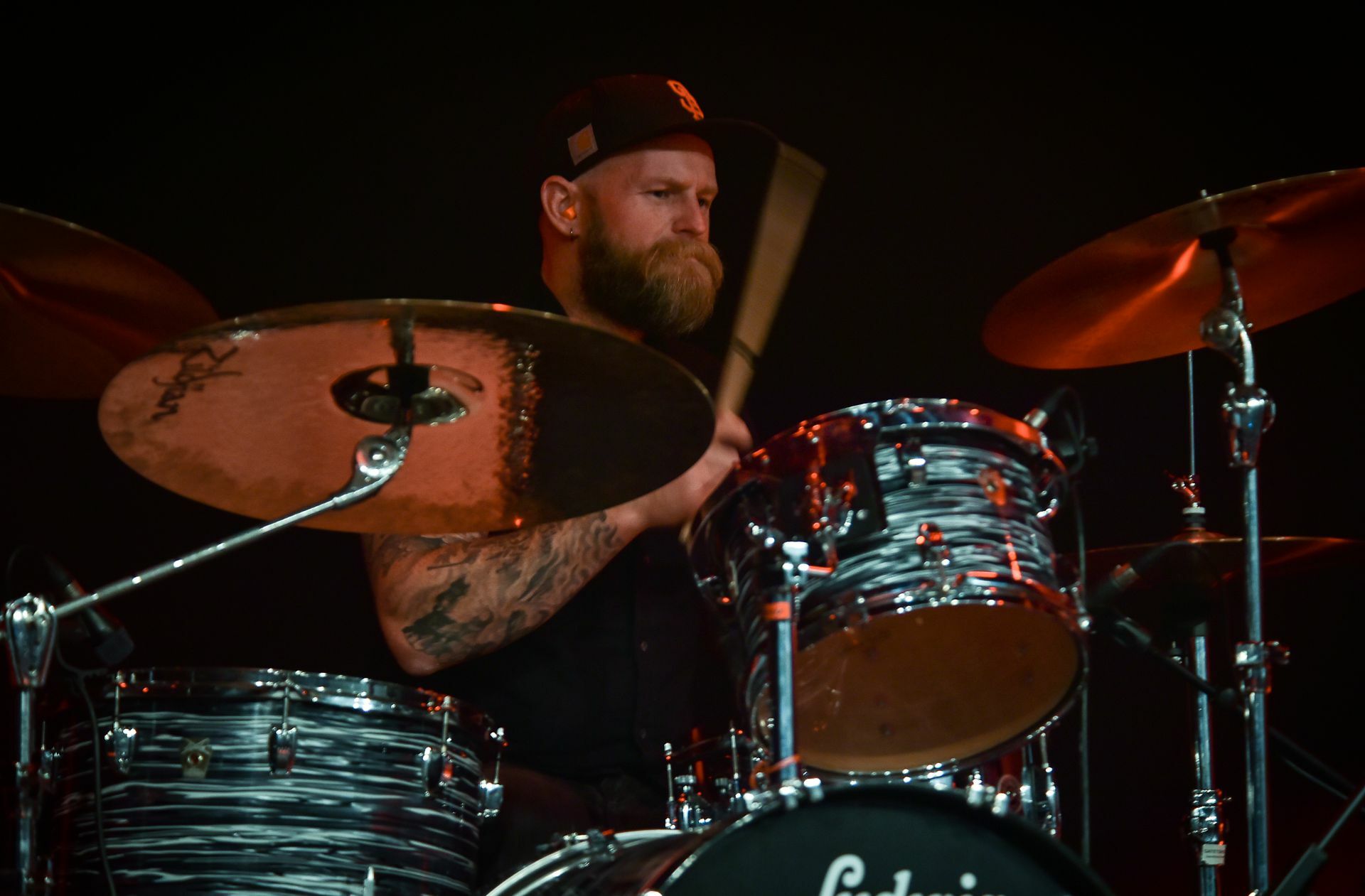 Sehr amerikanisch: der Drummer...