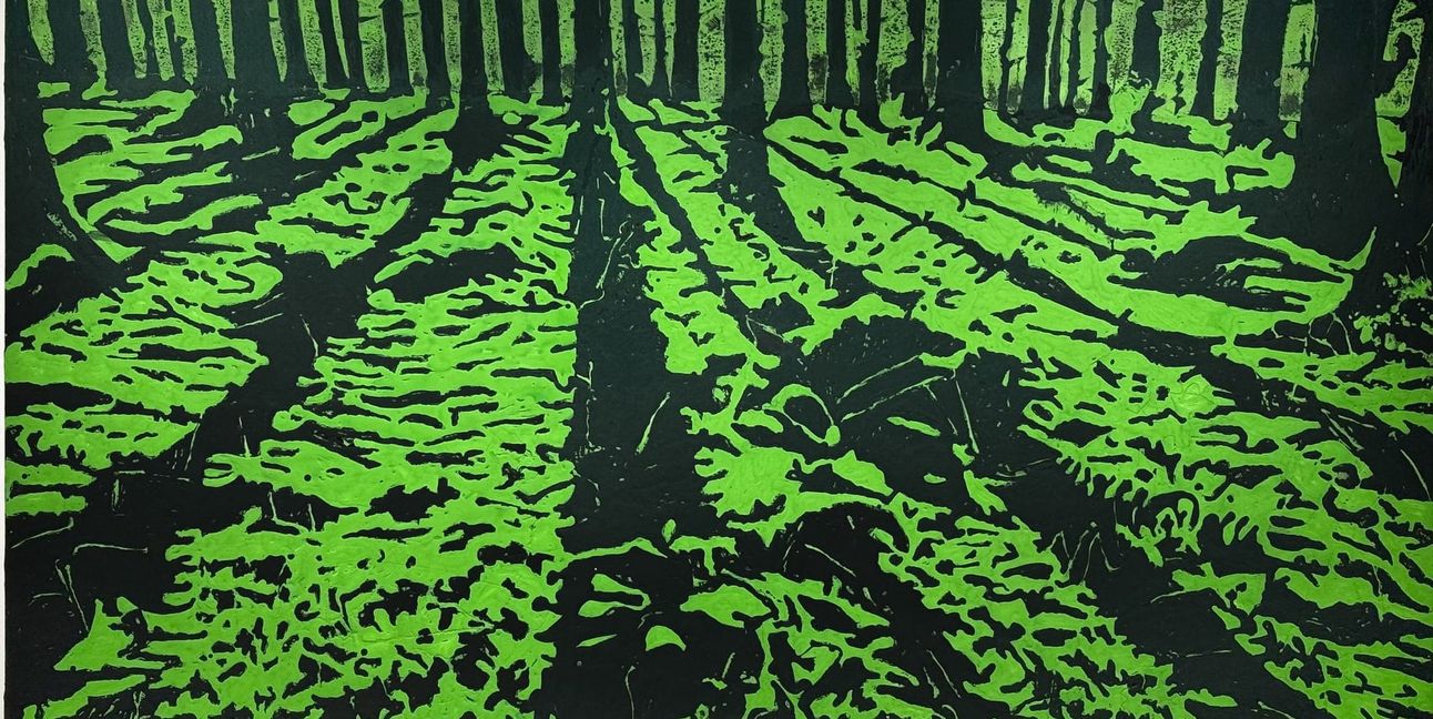 „Wie herrlich leuchtet mir die Natur“: Unter diesem Titel (ein Goethe-Zitat) präsentiert die Galerie Schlichtenmaier auf Schloss Dätzingen Landschaftsmalerei von der Klassik bis zur Gegenwart. Die Eröffnung ist am Sonntag, 19. Juli um 11 Uhr. Zu sehen bis zum 13. September: Mi-Fr11-18.30 Uhr, Sa 11-16 Uhr. Siehe auch www.schlichtenmaier.de . Unser Bild zeigt „Schattenwald“ von Peter Sehringer aus dem Jahr 2024.