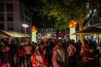 Prima Stimmung und Lichterzauber beim Sindelfinger Feuerabend.