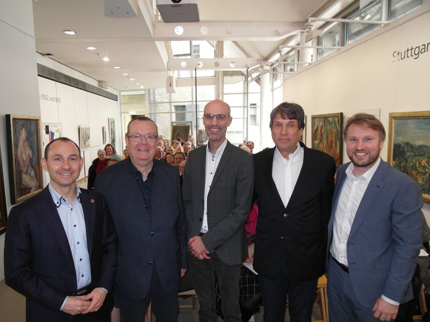 Oberbürgermeister Dr. Stefan Belz (von links), Dr. Ulrich Köppen, Ralf Püpcke, Prof. Tilman Jäger, Kulturamtsleiter Sven Reisch. Bild: Staber